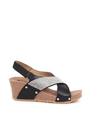Pavers Black Ladies Smart Sandals - Image 1 of 5