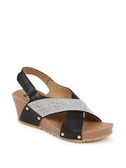 Pavers Black Ladies Smart Sandals - Image 2 of 5