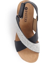 Pavers Black Ladies Smart Sandals - Image 4 of 5