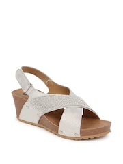 Pavers Silver Ladies Smart Sandals - Image 2 of 5