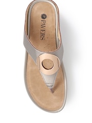 Pavers Natural Toe Post Sandals - Image 4 of 5