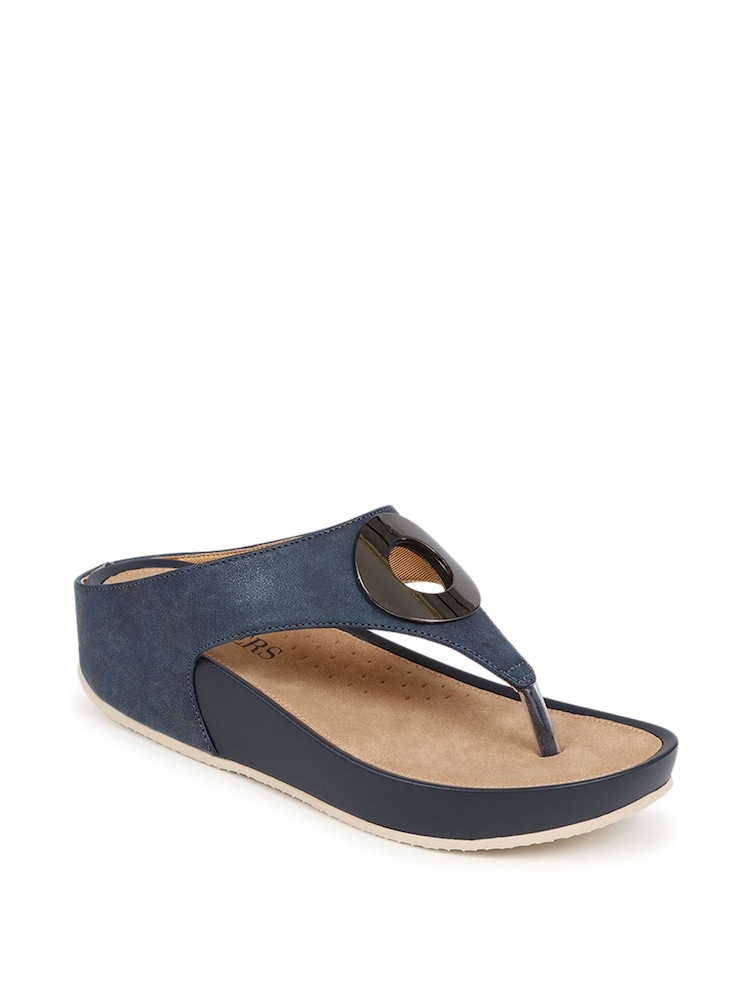 Pavers Blue Toe Post Sandals - Image 2 of 5