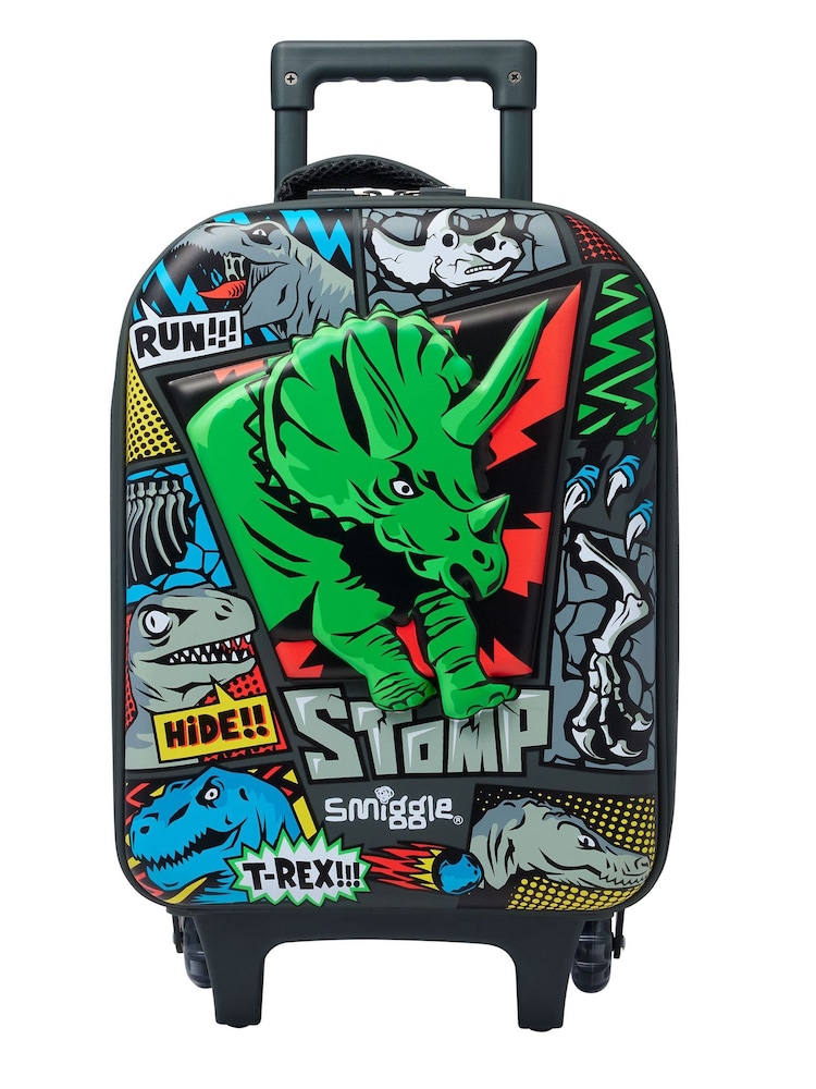 Smiggle Grey Happy Tales Junior Hardtop Trolley Bag - Image 1 of 4