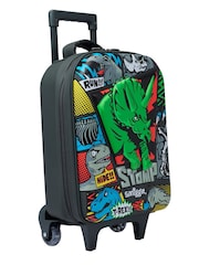 Smiggle Grey Happy Tales Junior Hardtop Trolley Bag - Image 3 of 4