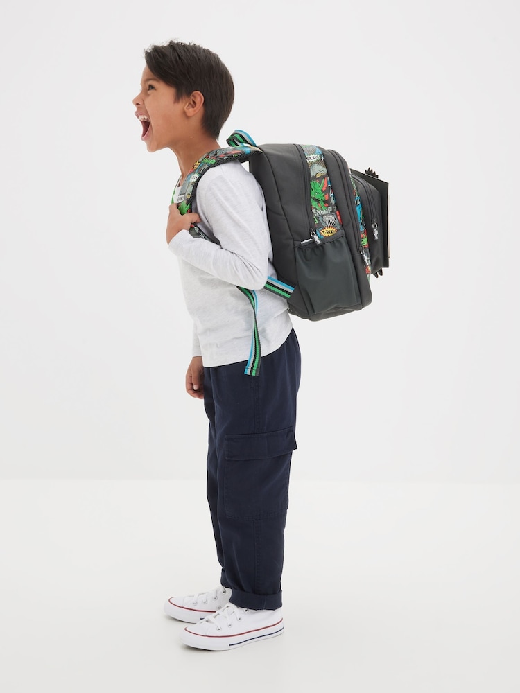 Grijs - Smiggle Junior Happy Tales personage-rugzak - Image 4 of 5