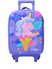Smiggle Purple Happy Tales Junior Hardtop Trolley Bag - Image 1 of 5