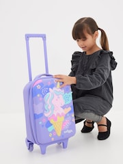 Smiggle Purple Happy Tales Junior Hardtop Trolley Bag - Image 4 of 5