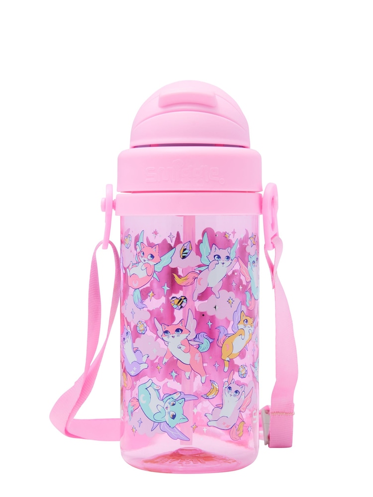 Rosa - Botella pequeña de plástico con correa para 400 ml Happy Tales de Smiggle - Imagen 2 de 2
