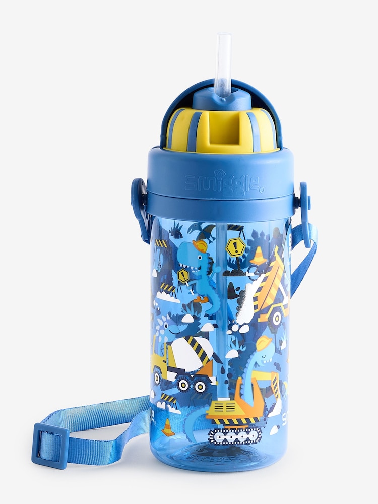 Smiggle Blue Big Dreams Teeny Tiny Plastic Drink Bottle With Strap 400Ml - Image 1 of 3