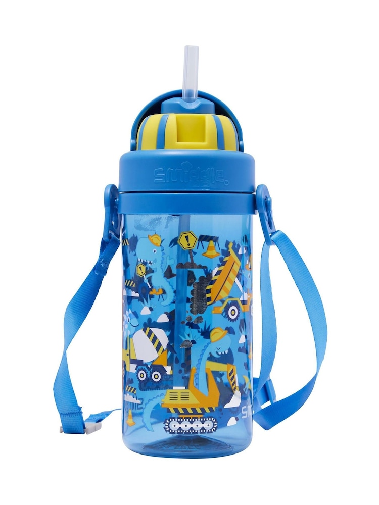 Smiggle Blue Big Dreams Teeny Tiny Plastic Drink Bottle With Strap 400Ml - Image 2 of 3