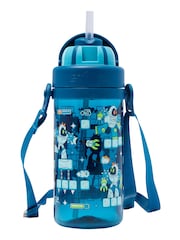 Smiggle Blue Happy Tales Teeny Tiny Plastic Drink Bottle With Strap 400Ml - Image 1 of 2