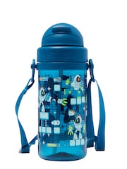 Smiggle Blue Happy Tales Teeny Tiny Plastic Drink Bottle With Strap 400Ml - Image 2 of 2