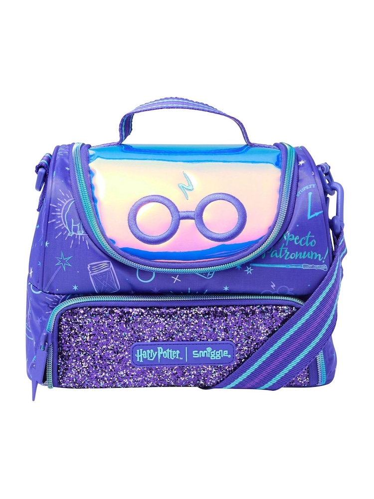 Morado - Smiggle Harry Potter Fiambrera de dos pisos con correa - Imagen 1 de 4