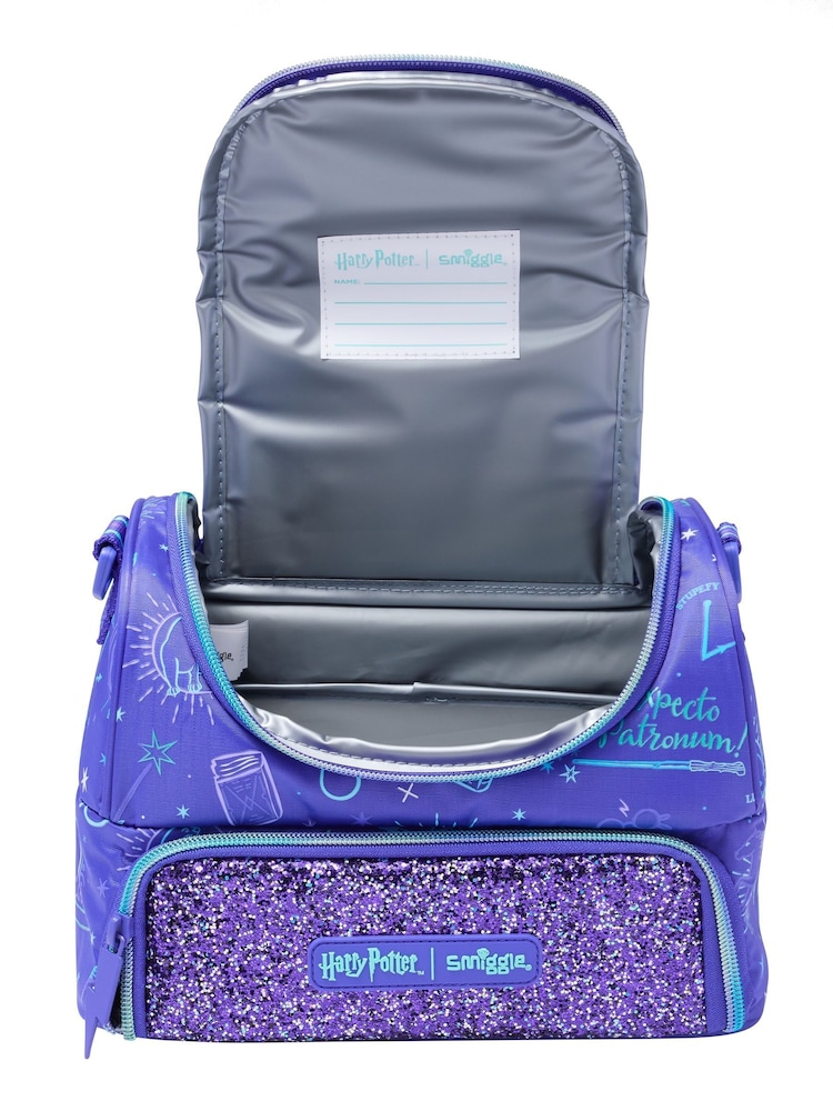 Morado - Smiggle Harry Potter Fiambrera de dos pisos con correa - Imagen 2 de 4