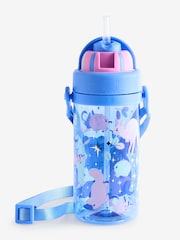 Smiggle Blue Chrome Big Dreams Teeny Tiny Plastic Drink Bottle With Strap 400Ml - Image 1 of 3