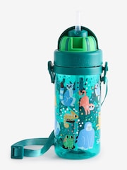 Smiggle Green Big Dreams Teeny Tiny Plastic Drink Bottle With Strap 400Ml - Image 1 of 3