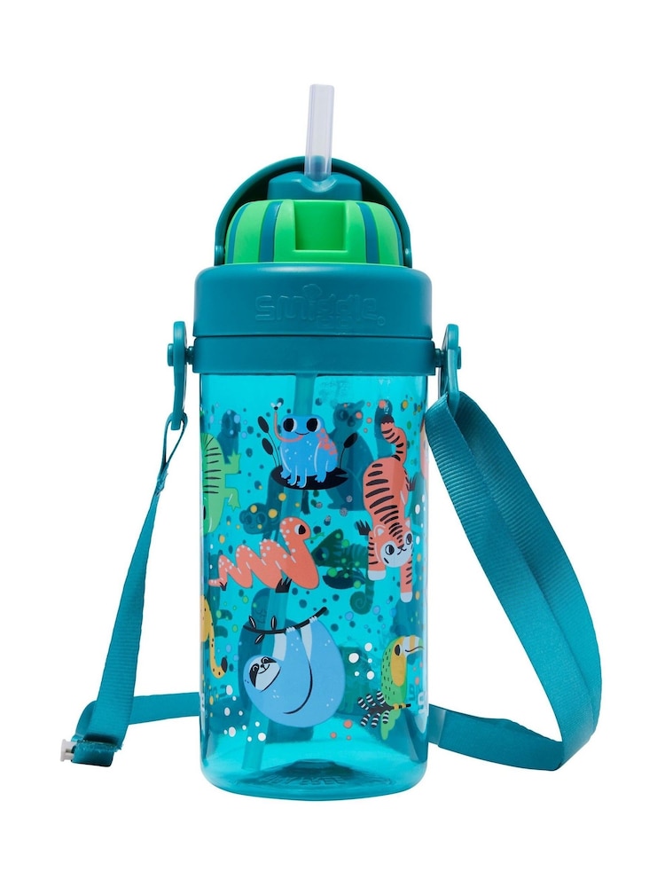 Smiggle Green Big Dreams Teeny Tiny Plastic Drink Bottle With Strap 400Ml - Image 2 of 3