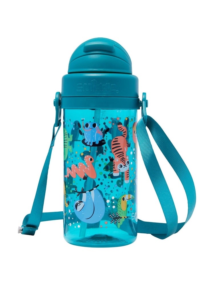 Smiggle Green Big Dreams Teeny Tiny Plastic Drink Bottle With Strap 400Ml - Image 3 of 3
