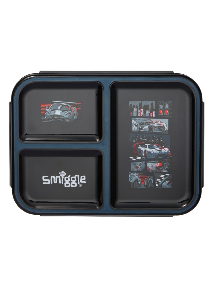 Smiggle Dark Black Limitless Boost Trio Lunchbox - Image 1 of 3