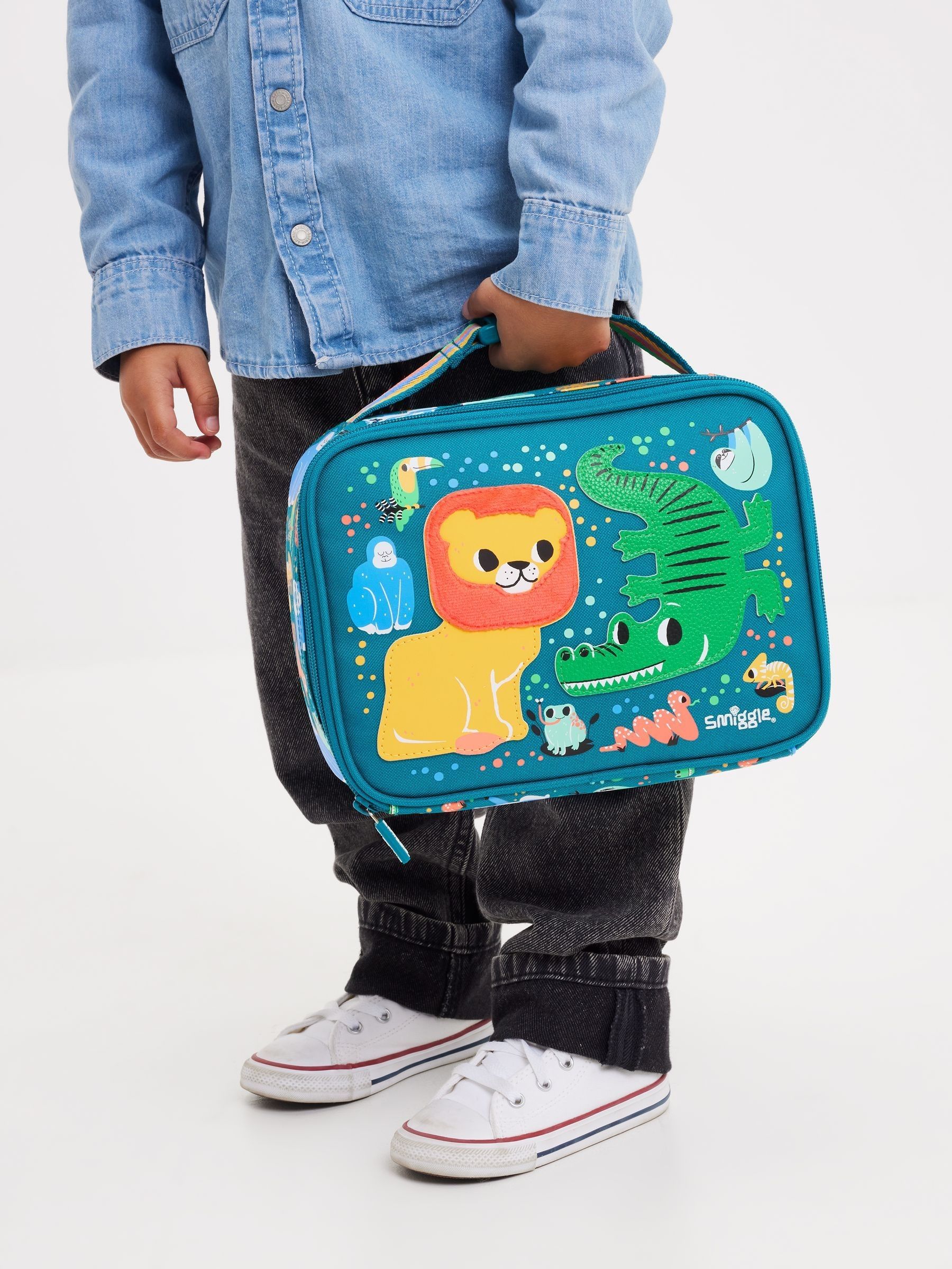 Smiggle Green Big Dreams Teeny Tiny Square Lunchbox