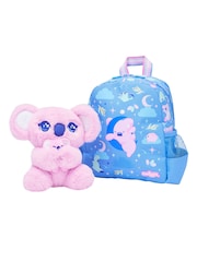 Smiggle Blue Big Dreams Teeny Tiny Backpack With Detachable Plush Toy - Image 3 of 6