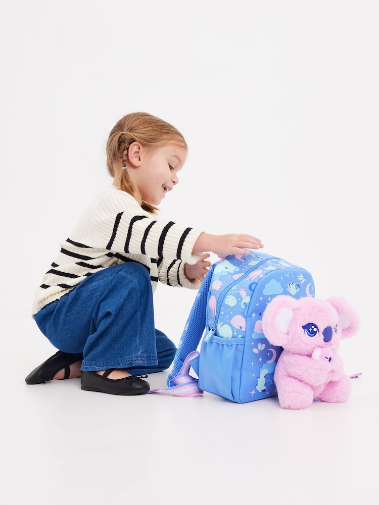 Smiggle Blue Big Dreams Teeny Tiny Backpack With Detachable Plush Toy - Image 6 of 6