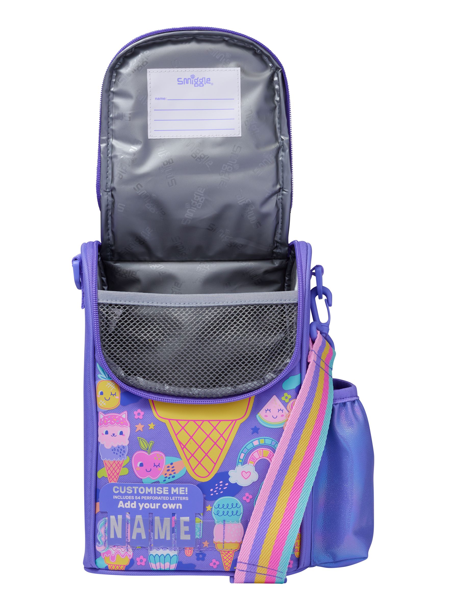 Boys Smiggle Purple Happy Tales Junior ID Lunchbox with Strap Purple