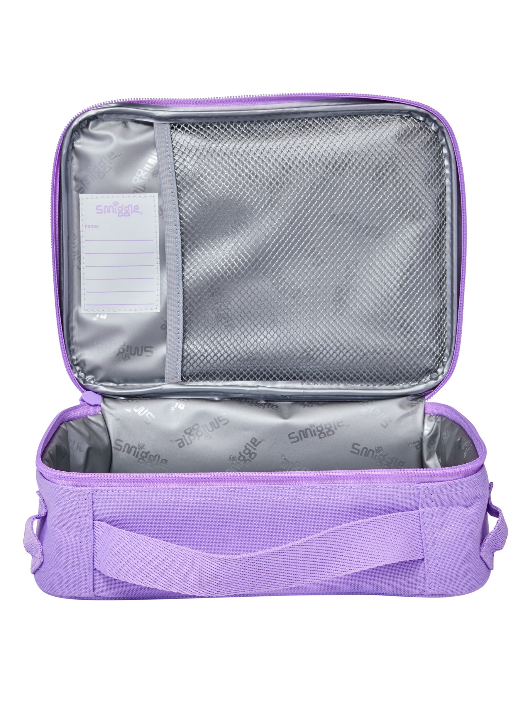 Smiggle Purple Limitless Oblong Attach Id Lunchbox
