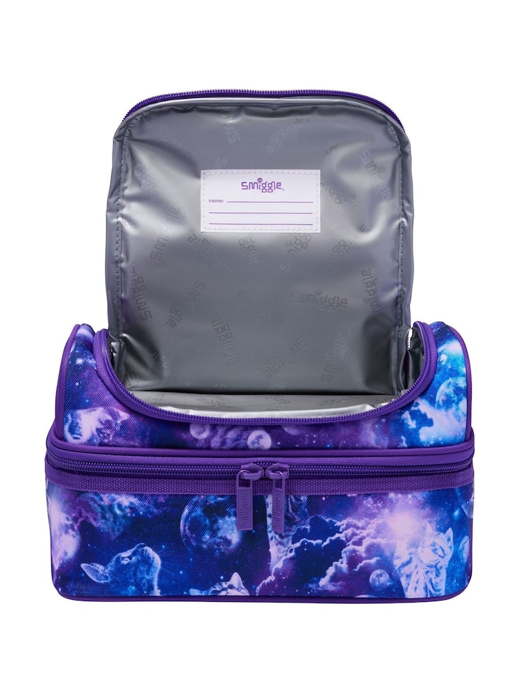 Smiggle Purple Freestyle Double Decker Lunchbox - Image 2 of 3