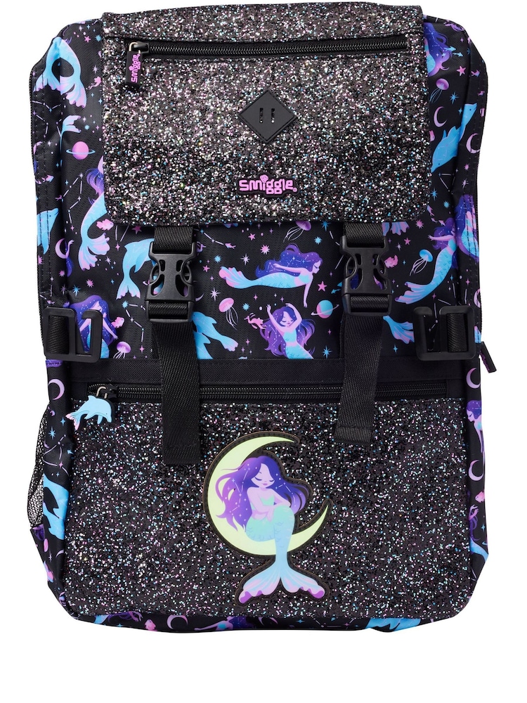 Smiggle Black Limitless Attach Foldover Bag - Image 1 of 4