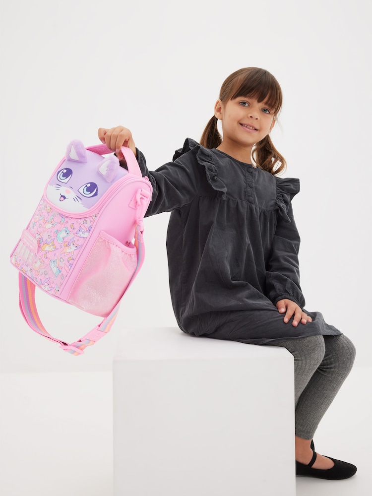 Smiggle Pink Happy Tales Junior Id Lunchbox With Strap - Image 2 of 4 Smiggle Pink Happy Tales Junior Id Lunchbox With Strap - Image 2 of 4