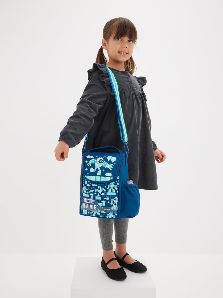 Smiggle Blue Happy Tales Junior Id Lunchbox With Strap - Image 4 of 4