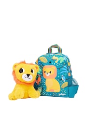 Smiggle Green Big Dreams Teeny Tiny Backpack With Detachable Plush Toy - Image 3 of 5