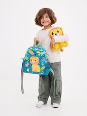 Smiggle Green Big Dreams Teeny Tiny Backpack With Detachable Plush Toy - Image 4 of 5