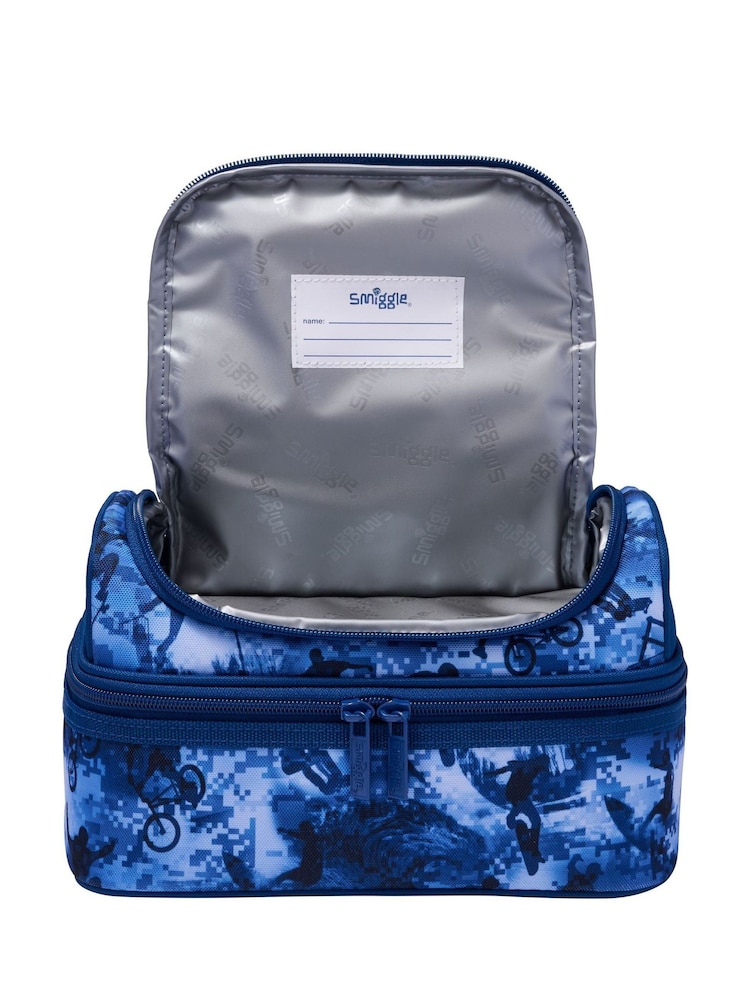 Smiggle Blue Freestyle Double Decker Lunchbox - Image 2 of 3