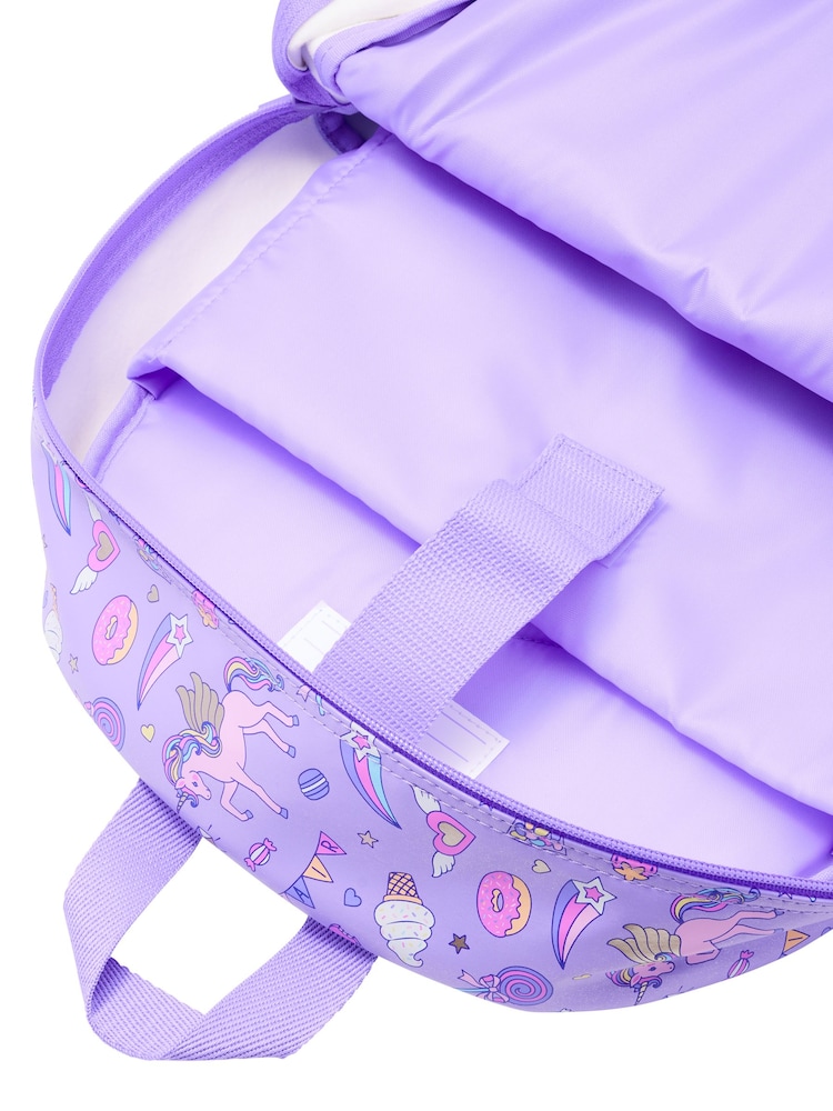 Smiggle Purple Fun Fair Classic Backpack - Image 3 of 3