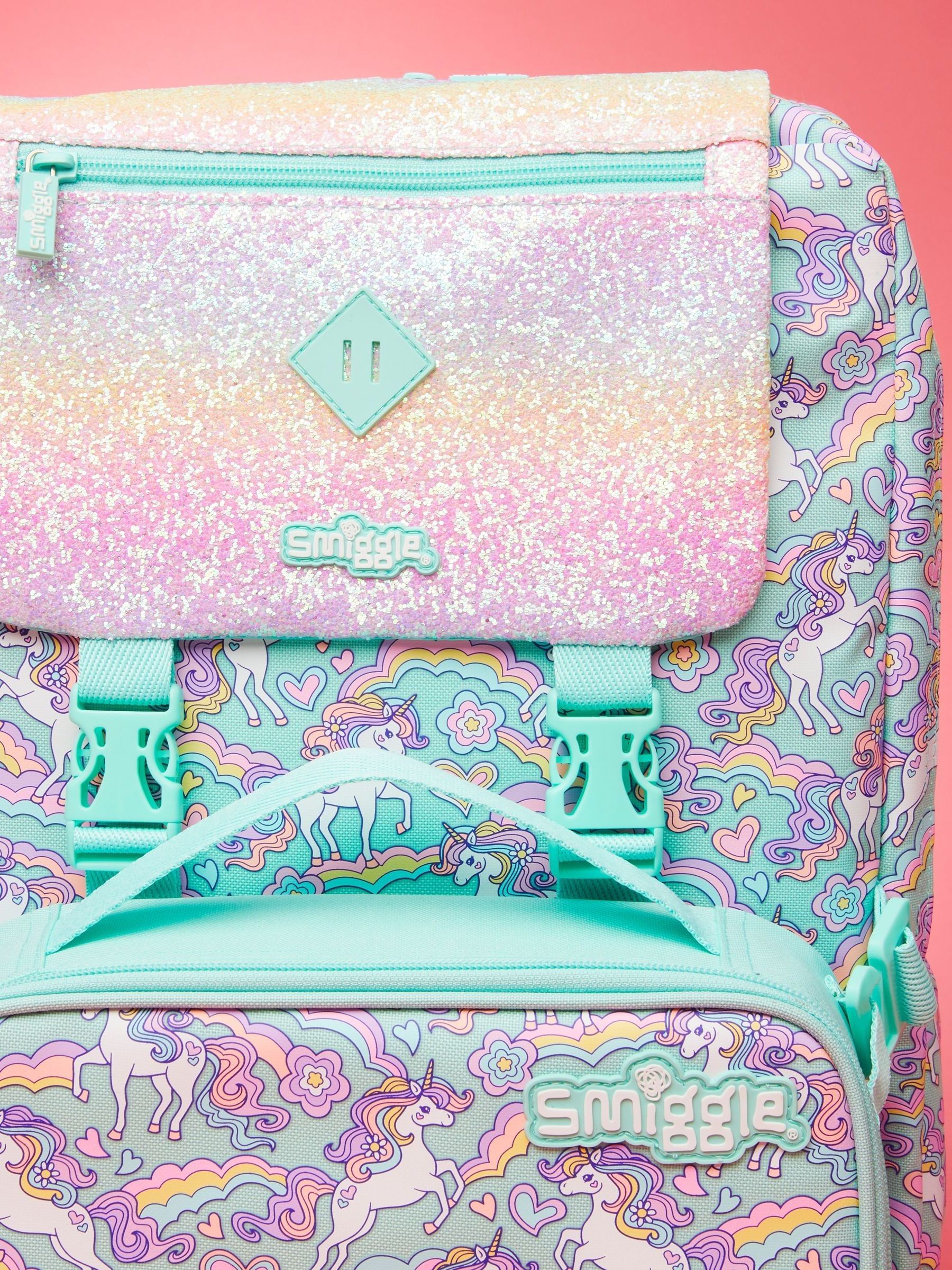 Buy Smiggle Green Limitless Attach Foldover Bag from Next USA