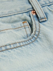 River Island Blue White High Waisted Relaxed Straight 100% Cotton Jeans - Image 6 of 6