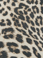 River Island Brown Petite Relaxed High Rise Straight Leopard Print 100% Cotton Jeans - Image 5 of 5