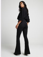 River Island Миниатюрные джинсы High Rise Tummy Hold Flare 100% Cotton - Изображение 3 из 6