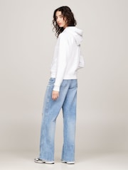 Tommy Jeans Regular Fit Linear White Hoodie - Image 2 of 6