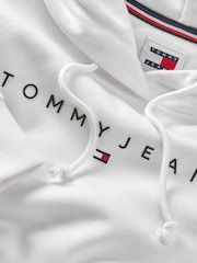 Tommy Jeans Regular Fit Linear White Hoodie - Image 6 of 6