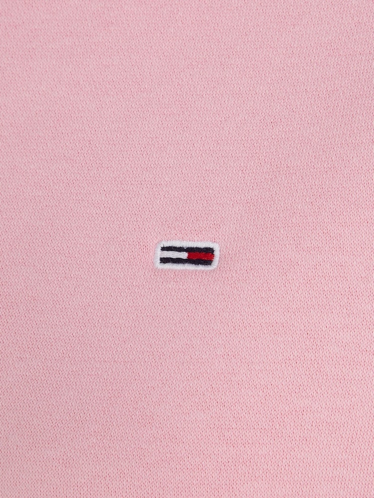 Tommy Jeans Regular Fit Pink Flag Hoodie - Image 6 of 6