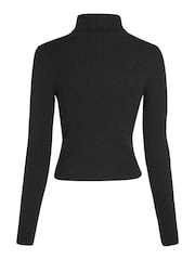 Tommy Jeans Melange Flag Turtleneck Black Sweater - Image 5 of 6