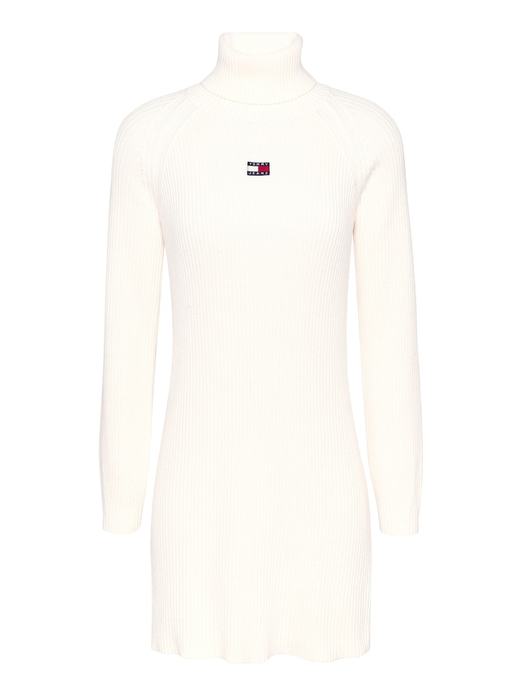 Tommy Jeans Mock Neck Badge White Sweater Dress - Image 5 of 5