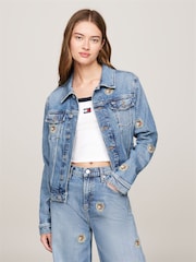 Tommy Jeans Blue Izzie Slim Fit Jacket - Image 1 of 5