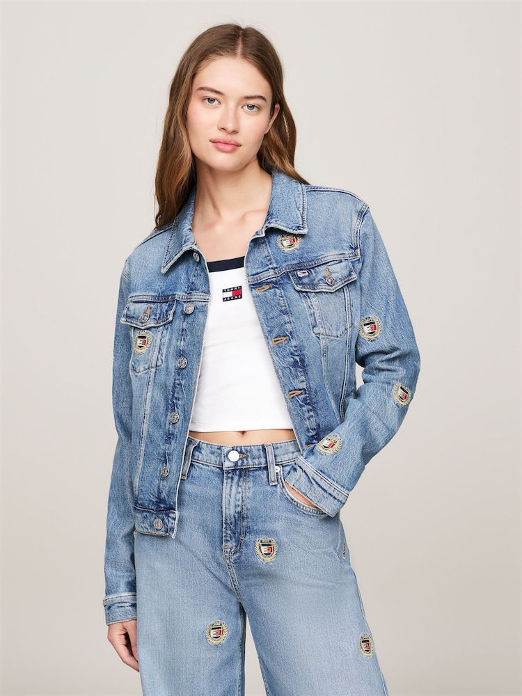 Tommy Jeans Blue Izzie Slim Fit Jacket - Image 1 of 5