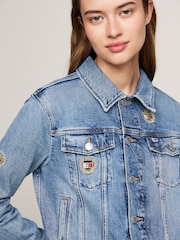 Tommy Jeans Blue Izzie Slim Fit Jacket - Image 3 of 5