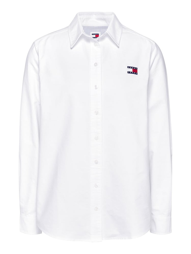 Tommy Jeans Relaxed Badge White Shirt - Image 5 of 5