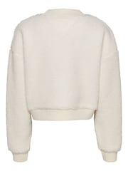 Tommy Jeans Oversized Teddy Crew Neck White Sweatshirt - Image 2 of 3